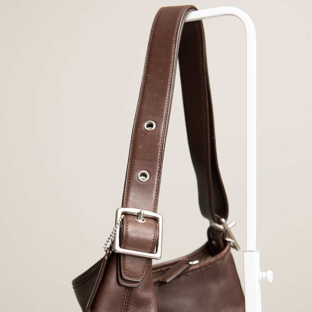 VTG Coach Legacy Brown Leather Hobo Slouchy Shoulder Bag Y2K Minimalist Earthy - Picture 3 of 6